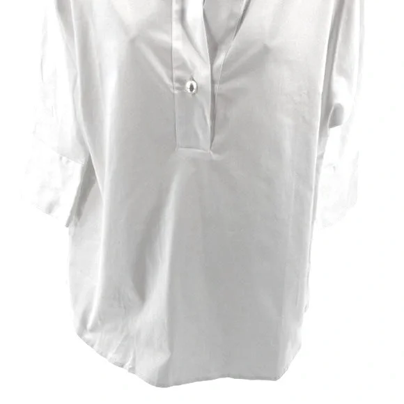 Tuckernuck | NEW Blanc Willow Three-quarter Sleeve Blouse in White Size M - Picture 6 of 9